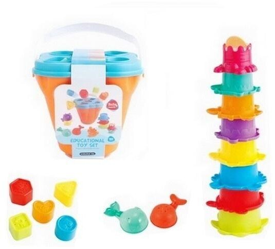 Zabawka dla malucha wiadro sorter z akcesoriami