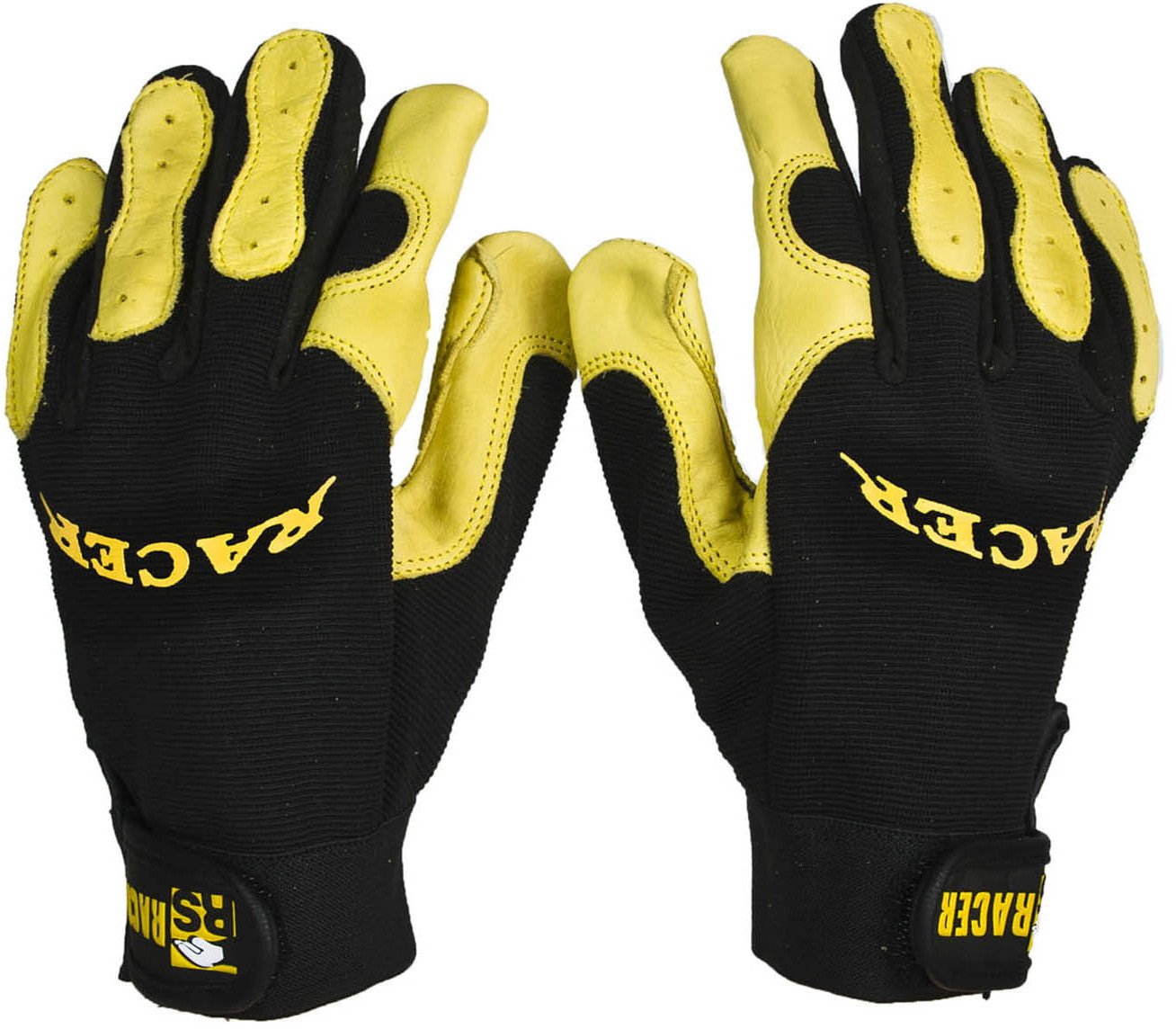 Rękawice typu mechanik RS Racer, rozm. 9, żółto-czarne