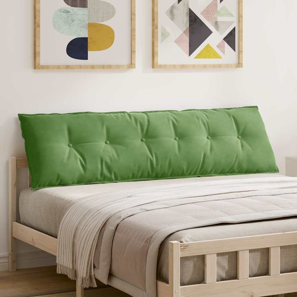 vidaXL Poduszka na plecy Jasnozielony 180 x 50 cm Tkanina sztruksowa