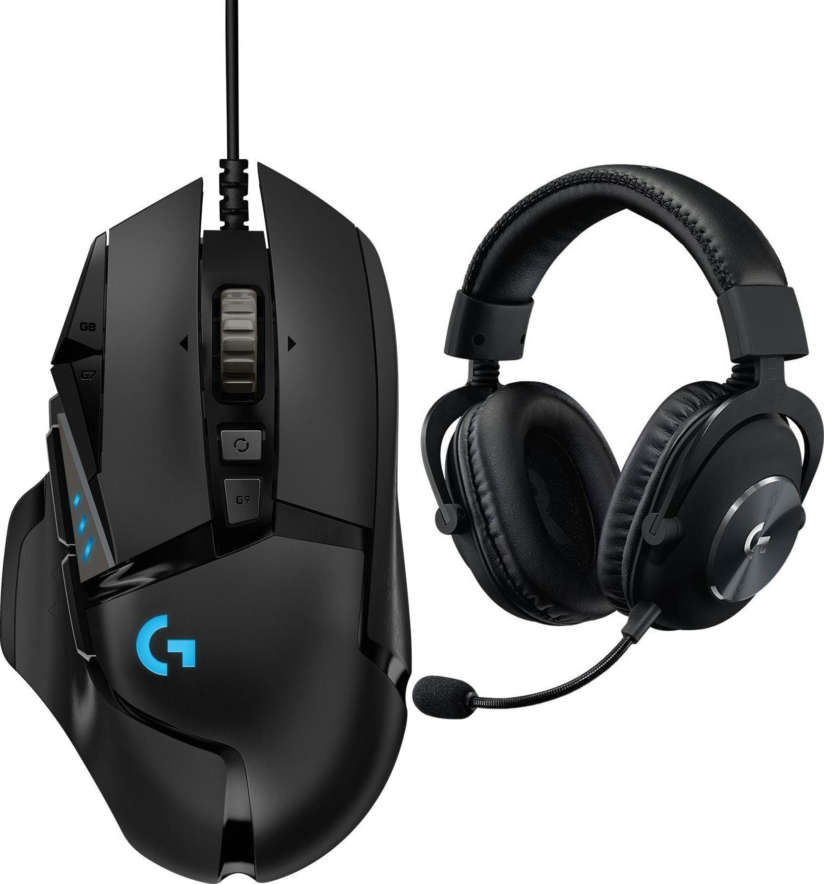 Mysz Logitech G502 Hero (910-005470) + G Pro X Czarne (981-000818)