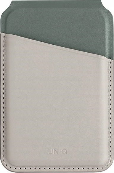 Uniq UNIQ Lyden DS magnetic RFID wallet and phone stand beige-green/ivory-lichen green