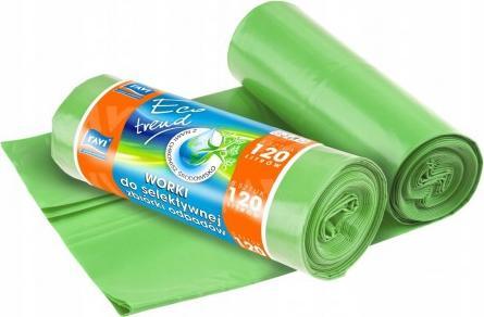 Ravi Worki na śmieci zielone szkło do segregacji 120L