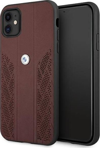 BMW Etui BMHCN61RSPPR Apple iPhone 11 czerwony/red hardcase Leather Curve Perforate