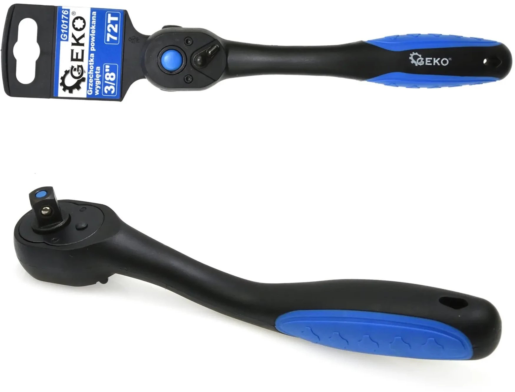 Grzechotka powlekana wygięta 3/8" 72T (12/48)