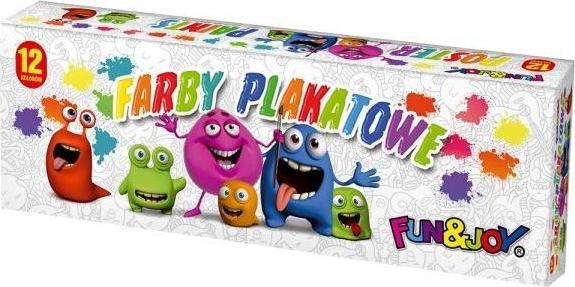 Titanum Farby plakatowe 12 kolorów 20 ml Fun&Joy