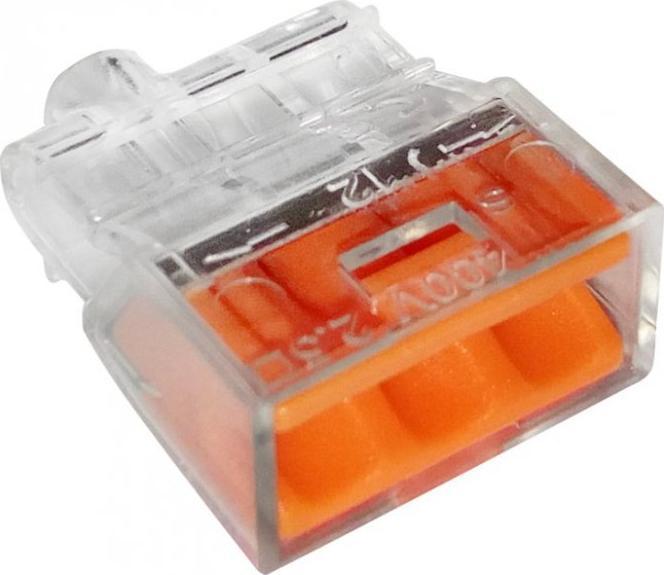 EPM SZYBKOZŁĄCZKA 3*0,5-2,5MM2 TRANSPARENTNA/POMARAŃCZOWY 10 SZT