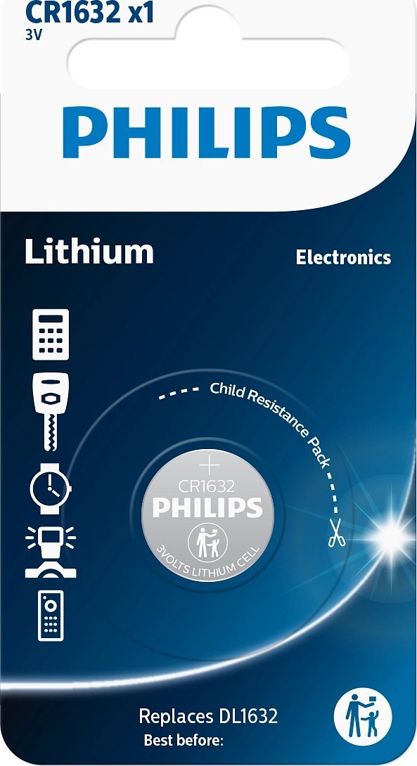 Philips Bateria litowa CR1632 3V DL1632 pastylka Philips