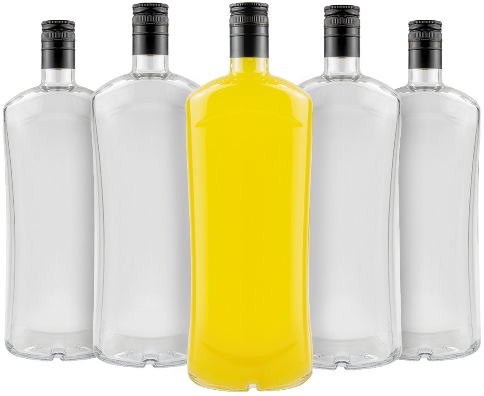 30x Butelka DIVA 1000ml BUTELKI SZKLANE NA BIMBER NALEWKI WÓDKĘ WESELE 1L