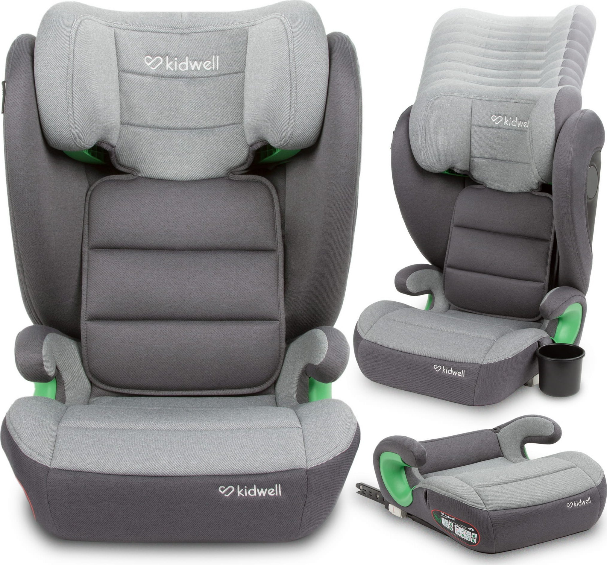 Fotelik samochodowy Kidwell Fotelik samochodowy WESTON ciemno szary KIDWELL