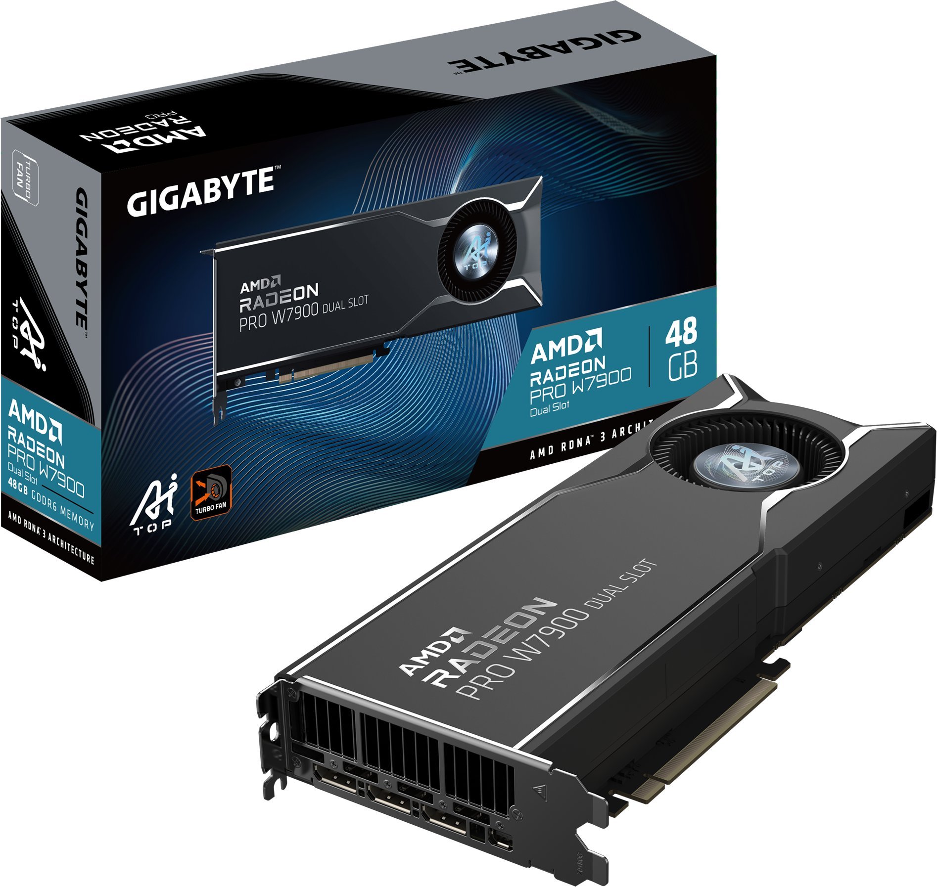 Karta graficzna Gigabyte Radeon PRO W7900 Dual Slot AI TOP 48GB GDDR6 (W7900 AI TOP 48G)