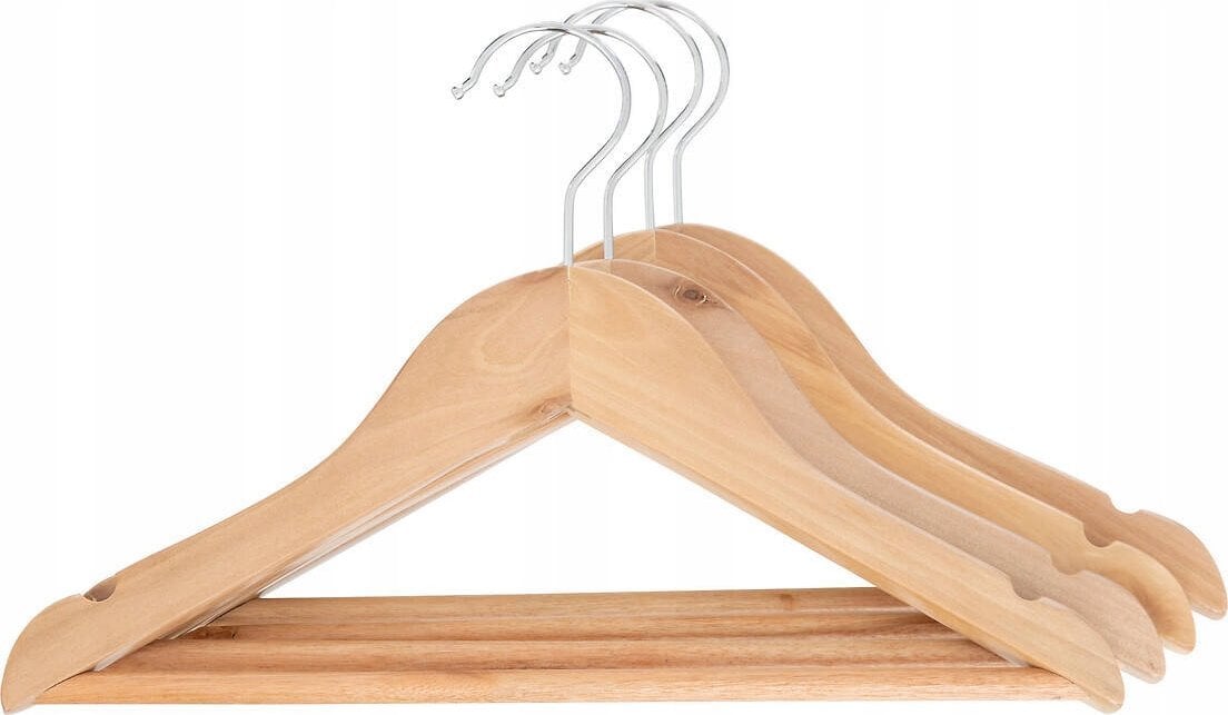Atmosphera Wieszak na ubrania dla dzieci WOOD, klonowy, 4 sztuki
