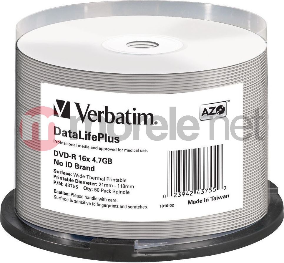 Verbatim DVD-R 4.7 GB 16x 50 sztuk (43755)