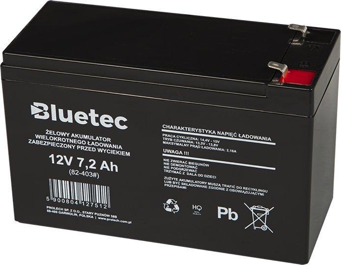 Blow 82-403# Akumulator żelowy 12v 7.2ah bluetec