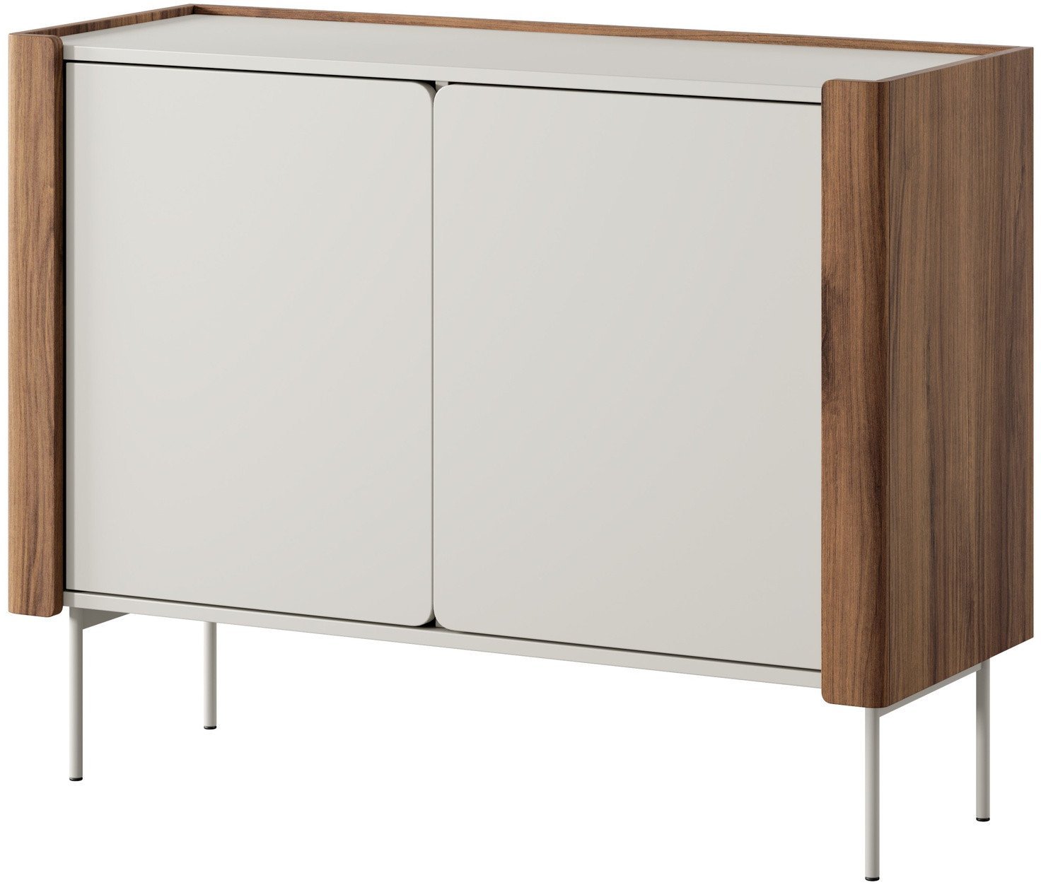 Komoda Kalon z metalowymi nóżkami w kolorze cashmere