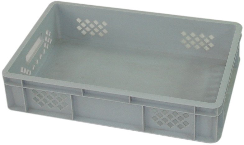 Artech Pojemnik transportowy EURO 130, ścianki ażurowe, wym. 600 x 400 x 130 mm (Kolor szary)