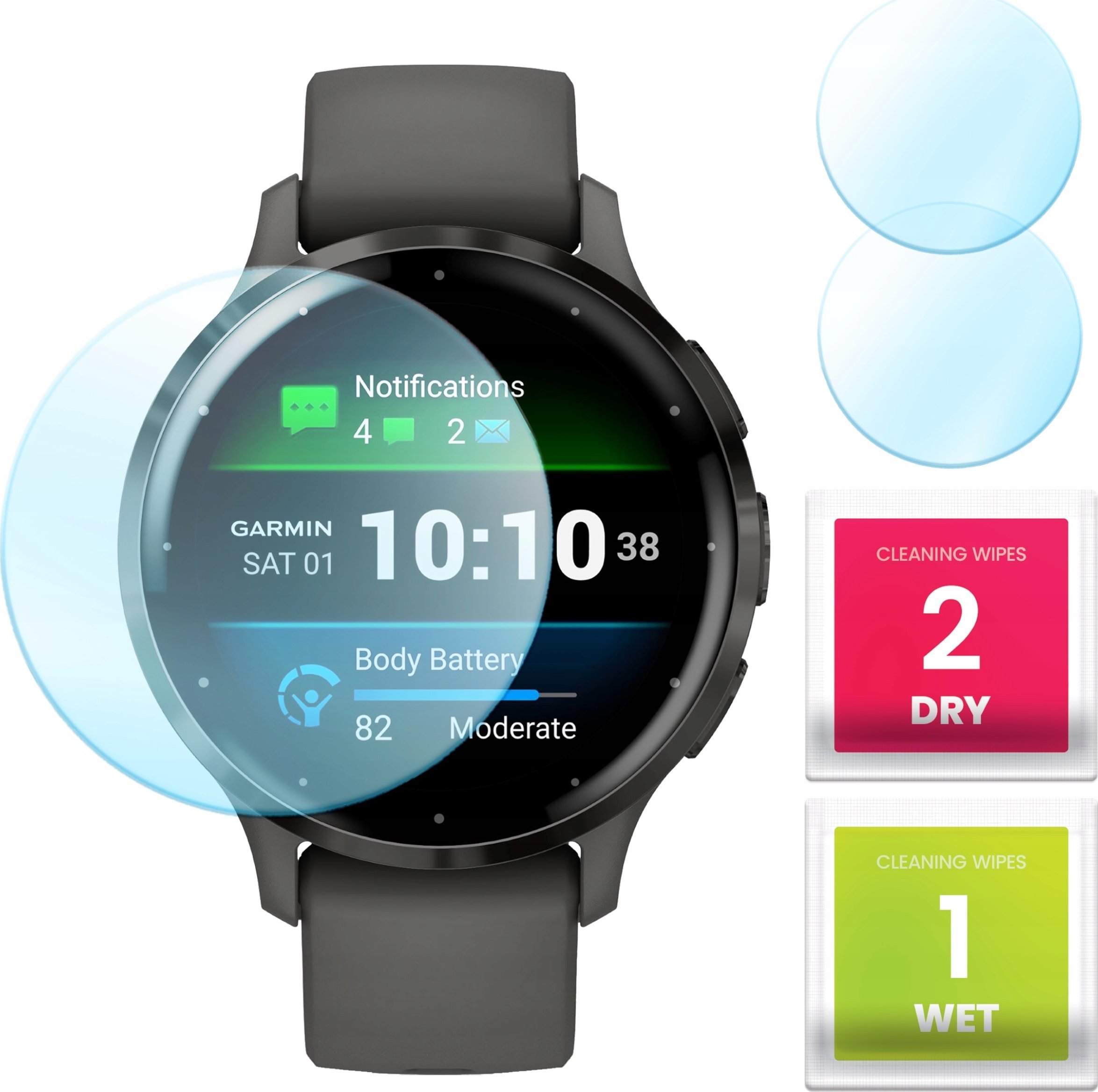 Hello Case 2-PAK Szkło Hybrydowe do Garmin Venu 3S(Szybka, Szkiełko, Ochronne)