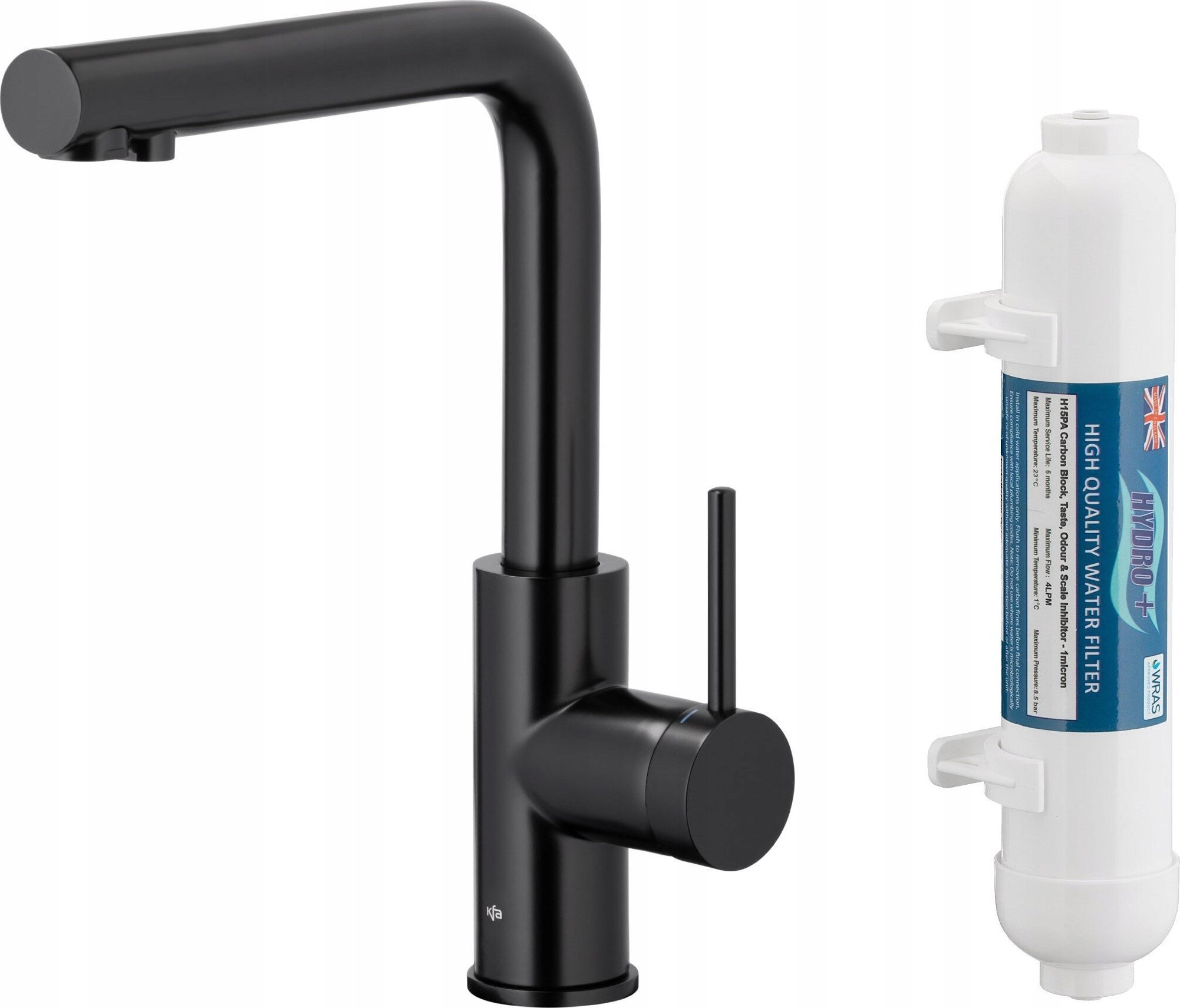 Bateria kuchenna KFA DUERO PURE BASIC BATERIA KUCHENNA Z FUNKCJĄ FILTRACJI WODY + FILTR HYDRO, CZARNA