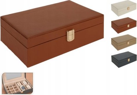 Koopman Szkatułka pudełko z lusterkiem na biżuterię 25 x 7 x 16 cm