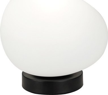 Lampa stołowa Candellux STONES lampa stołowa czarny 20cm 1x40W E27 klosz biały 41-35219