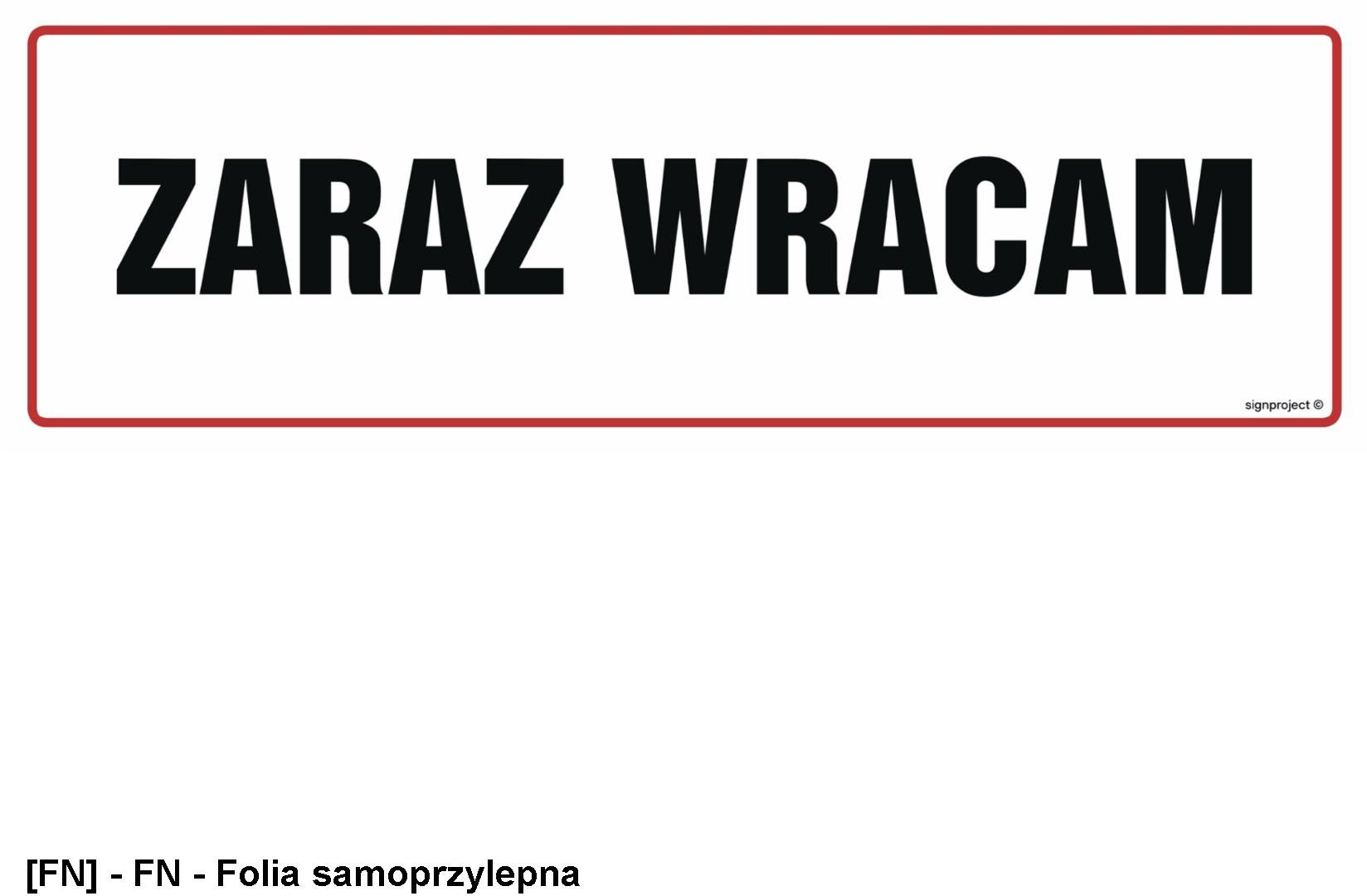 NC137 - Zaraz wracam 900x300