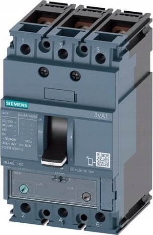 Siemens Wyłącznik mocy 3P 160A Icu=55kA 415V AC wyzwalacz TM240 LI przyłącza śrubowe 3VA1116-5EF32-0AA0