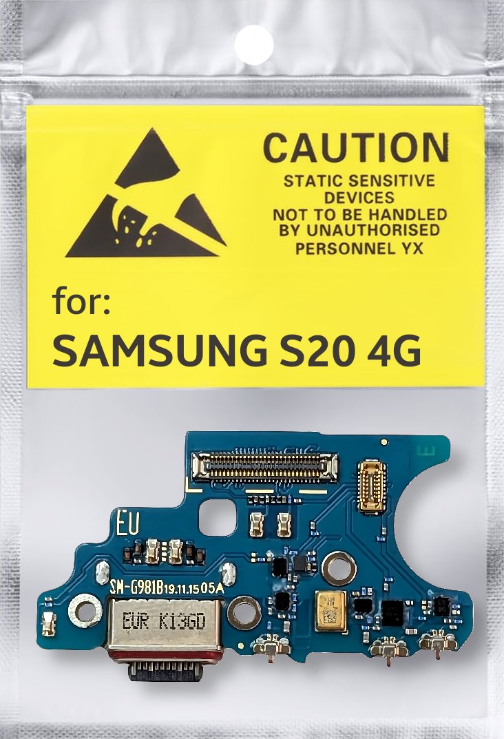 Zila Płytka Ładowania do Samsung S20 4G USB Gniazdo Oryginał SM-G980 (5904858343454)