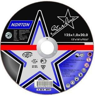Norton Clipper Tarcza do ciecia Starline Metal A30P-BF42 125 x 22,23 x 3,0mm (66252837276)