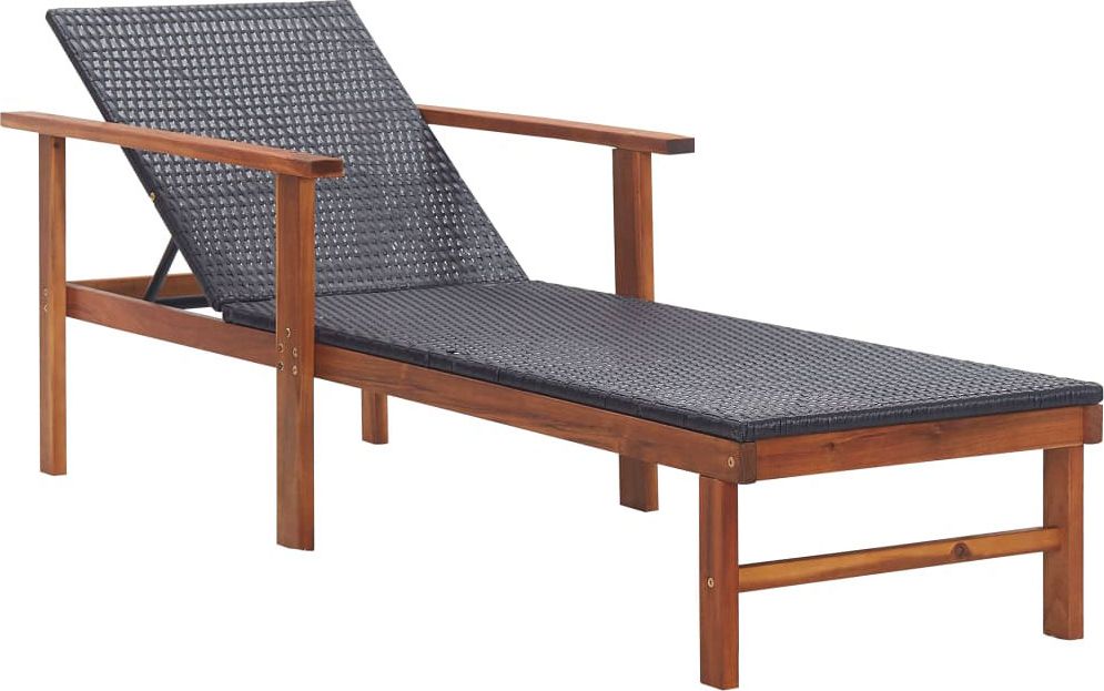 Elior Drewniany leżak czarny - Granti 3X