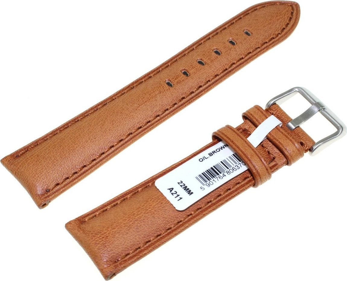 Chermond Skórzany pasek do zegarka 22 mm Chermond A211.22 brązowy