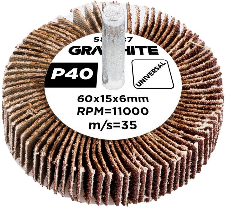 Ściernica listkowa trzpieniowa 60 x 15 x 6 mm, P40