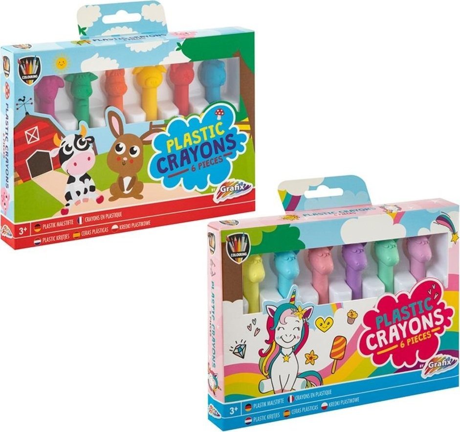 Kredki plastikowe 6 kolorów mix