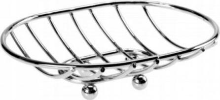 Galicja Mydelniczka owalna metalowa Alsea srebrna