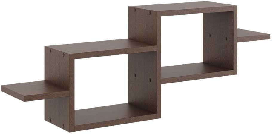 Półka ścienna, wisząca, 95x18x35 cm, wenge, mat