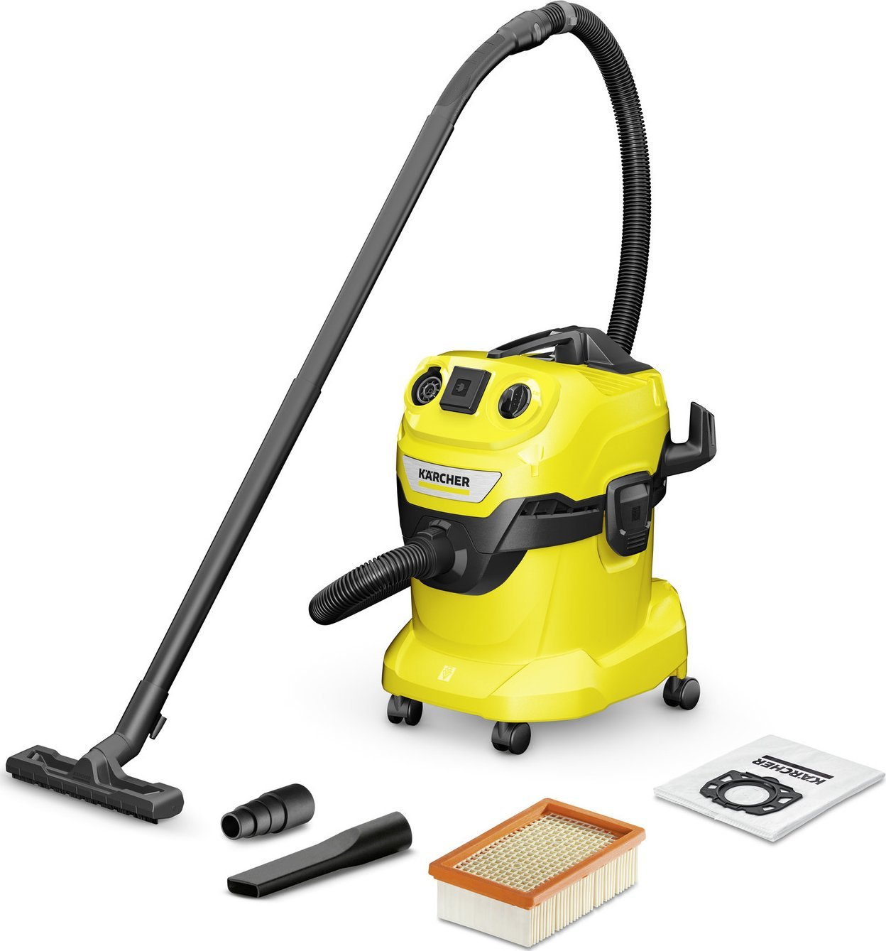 Odkurzacz przemysłowy Karcher Sauso-drėgno valymo siurblys Karcher WD 4 P V-20/5/22; 1000 W