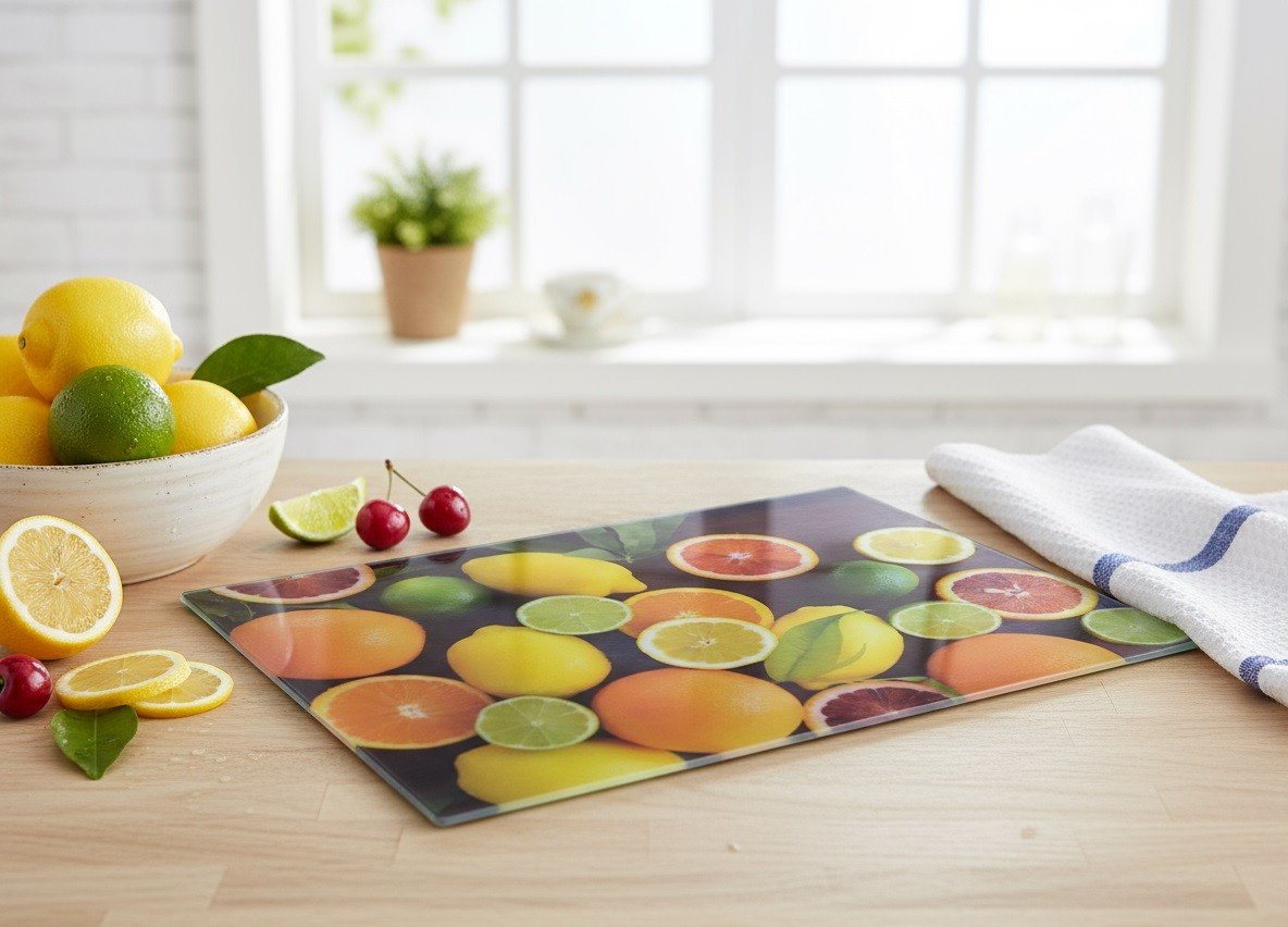 Deska szklana 20x30 cm Aria Cytrusy HTXD1143