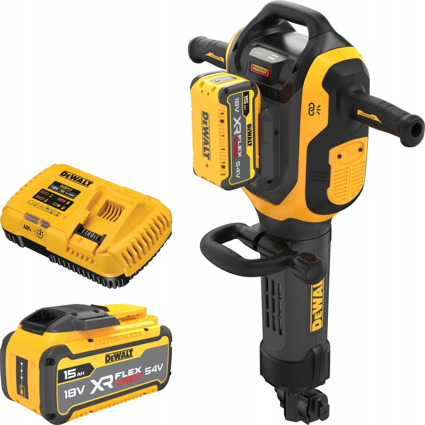 Dewalt DEWALT MŁOT WYBURZENIOWY HEX28 54V FV DCH966Z2 2x15Ah 41J