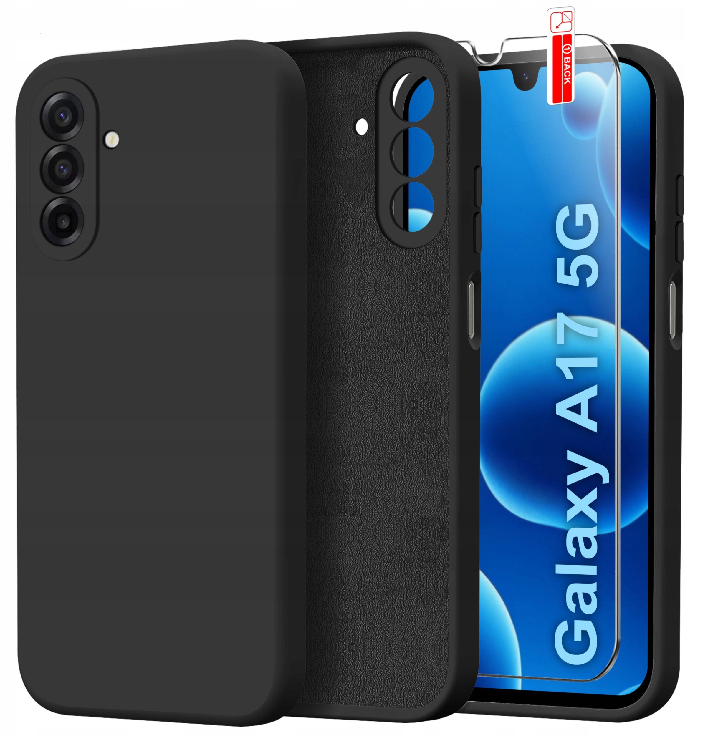 Etui do Samsung A17 5G CASE Silicone ELASTYCZNE + Szkło OCHRONNE 9H