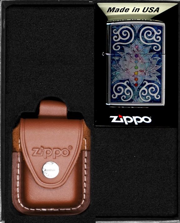 Zestaw ZIPPO Zapalniczka LOTUS FLOWER DESIGN Prezentowy No2