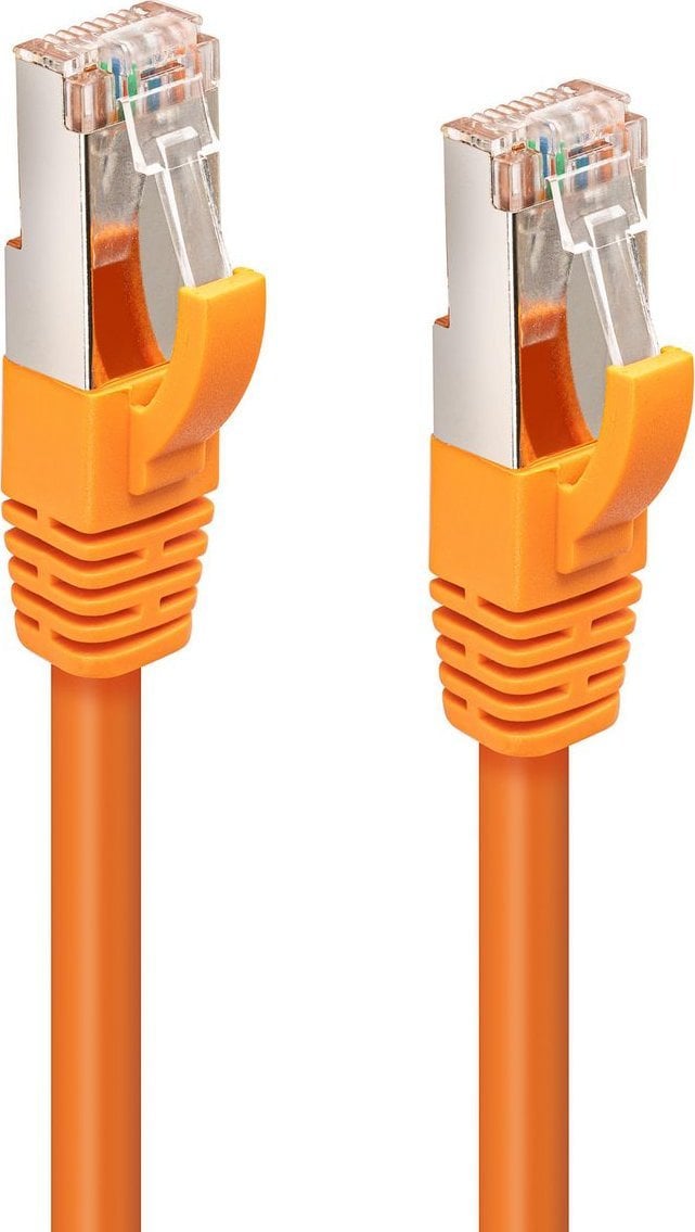 MicroConnect CAT6A S/FTP 0.25m Orange LSZH
