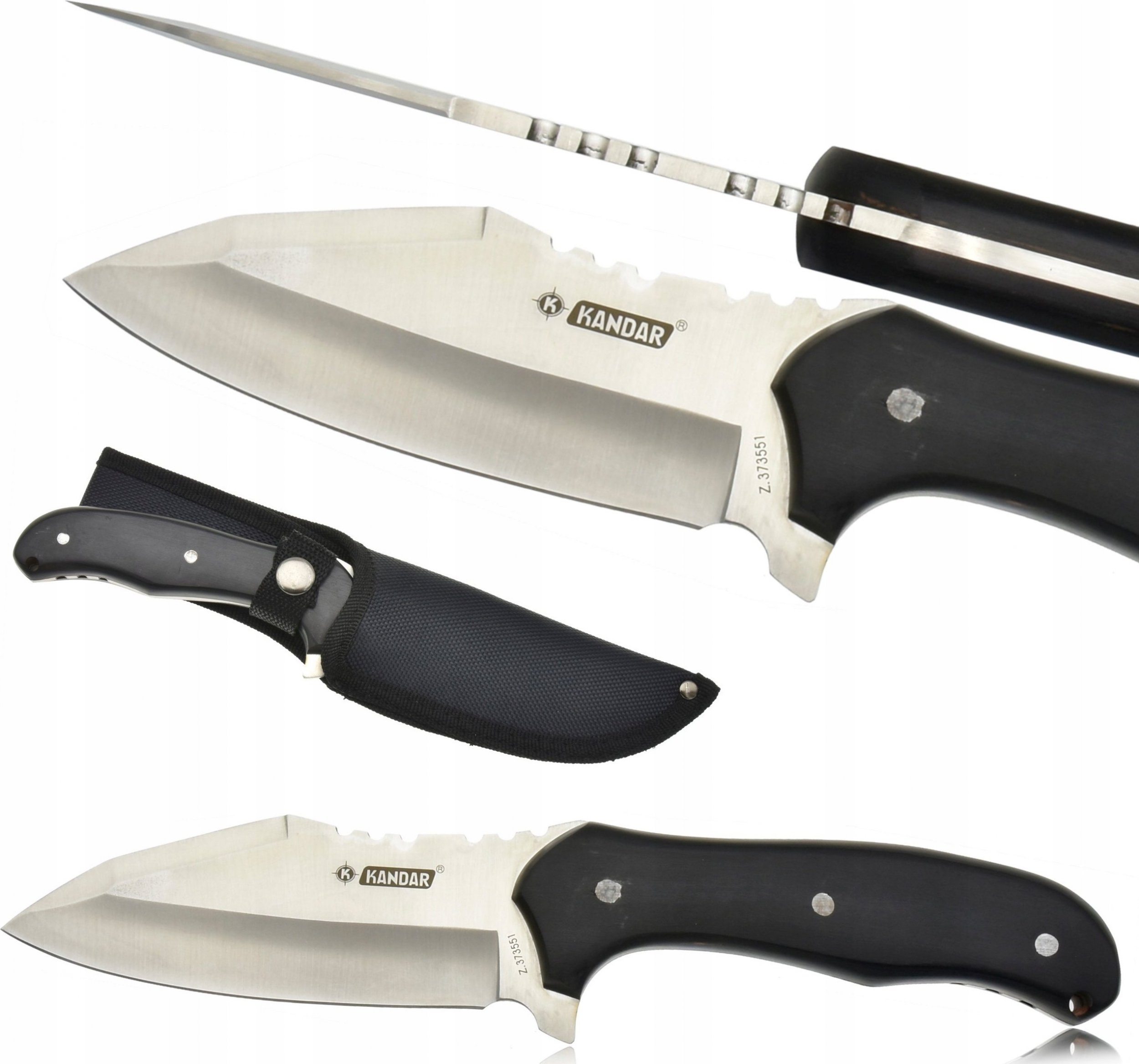 Kandar Kandar Nóż SURVIVALOWY Myśliwski Pochwa