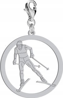 Radziszewska Jewellery Srebrny Charms Biegi narciarskie DEDYKACJA