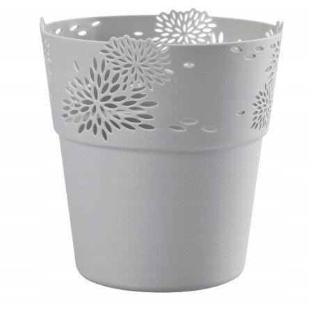 Osłonka ażurowa szara Aster 14,5 cm