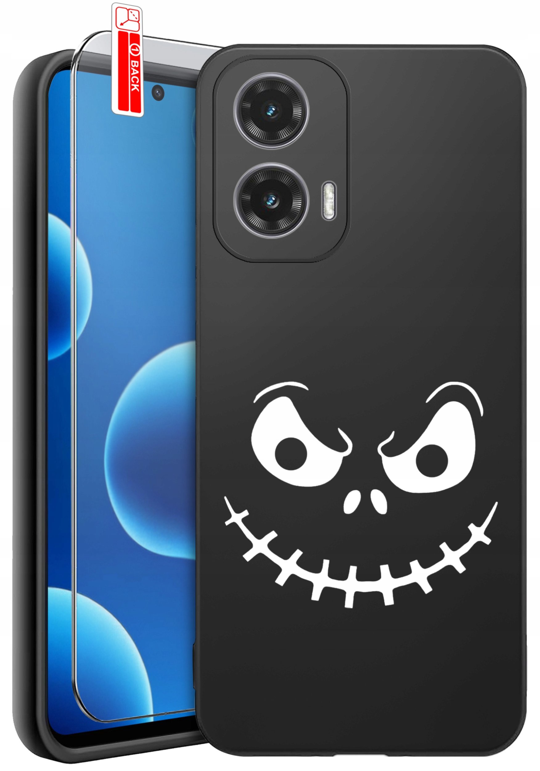 ETUI do Motorola Moto G45 5G | WZORY | SILIKONOWE MATT CASE + SZKŁO 9H