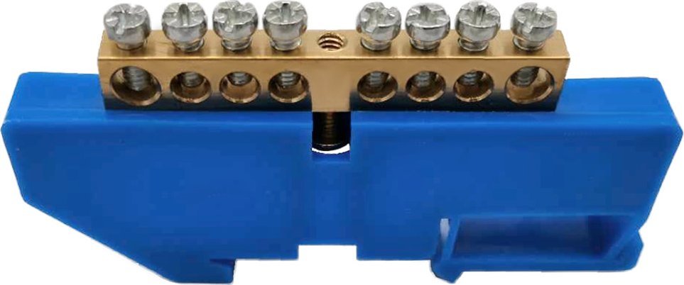 Orno Listwa zaciskowa N, na szynę TH35, 8 przewodów, niebieska