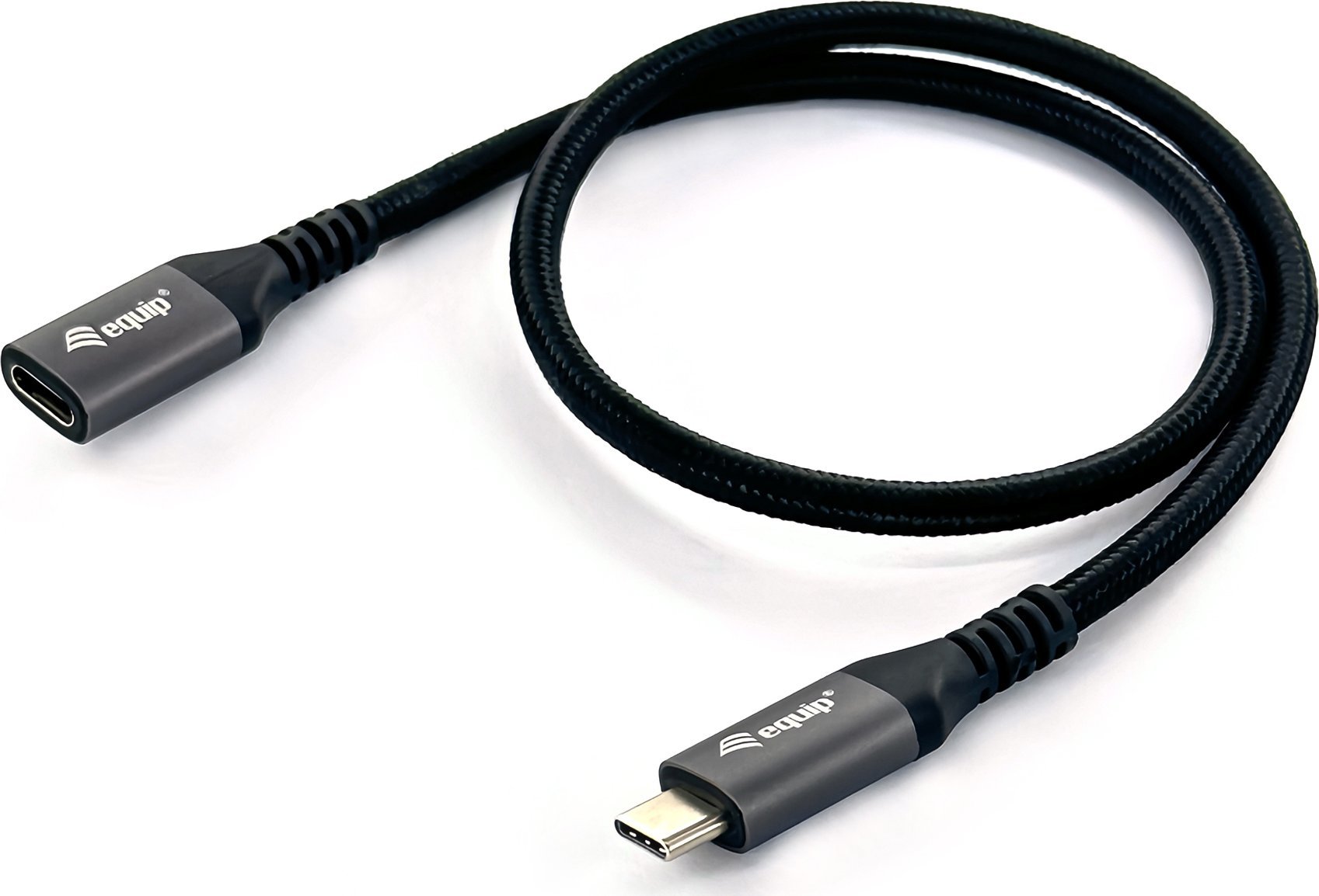 Kabel USB Equip USB-C - USB-C 0.5 m Czarny (128370)