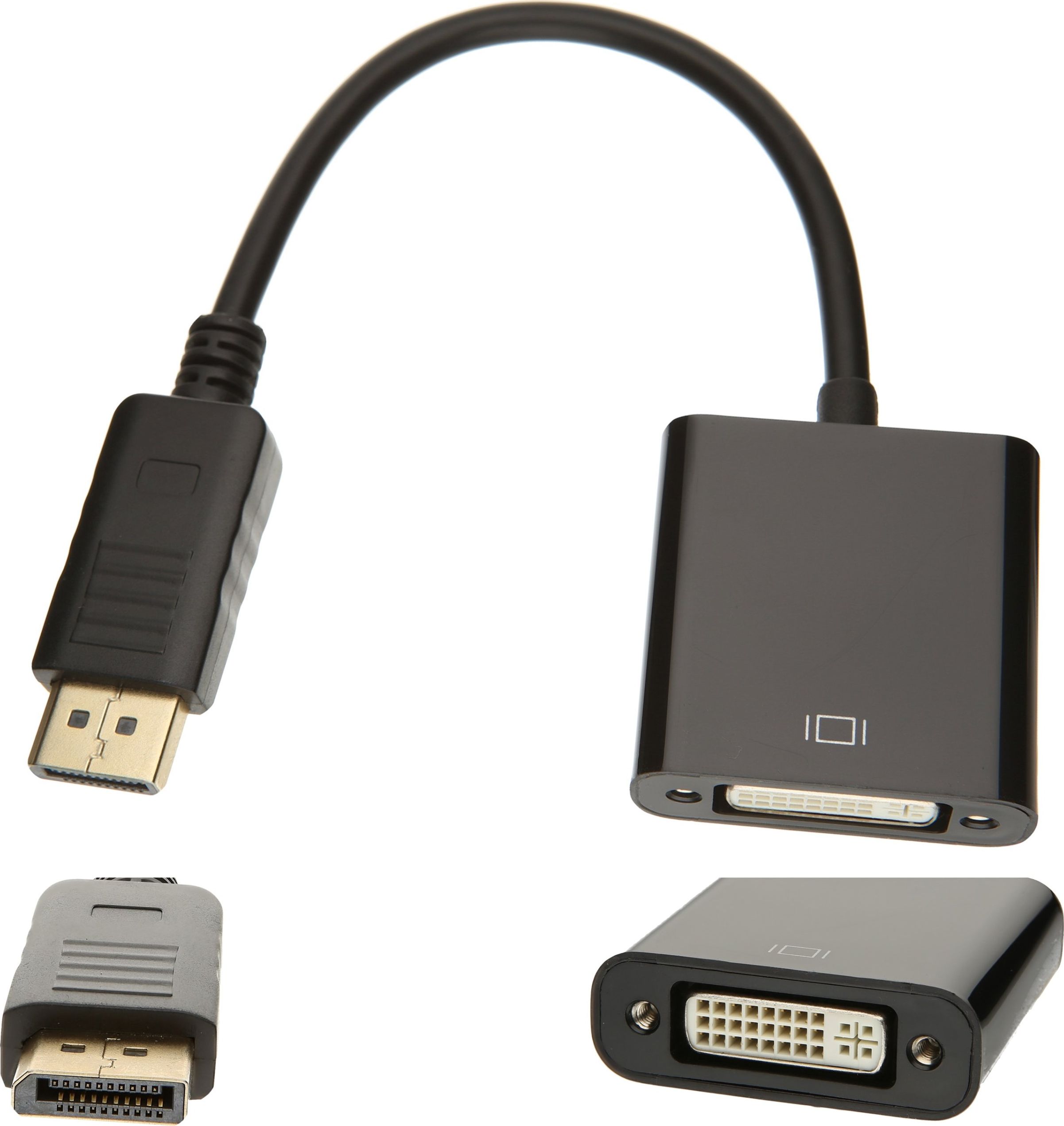 Adapter AV Pawonik DisplayPort - DVI-I czarny