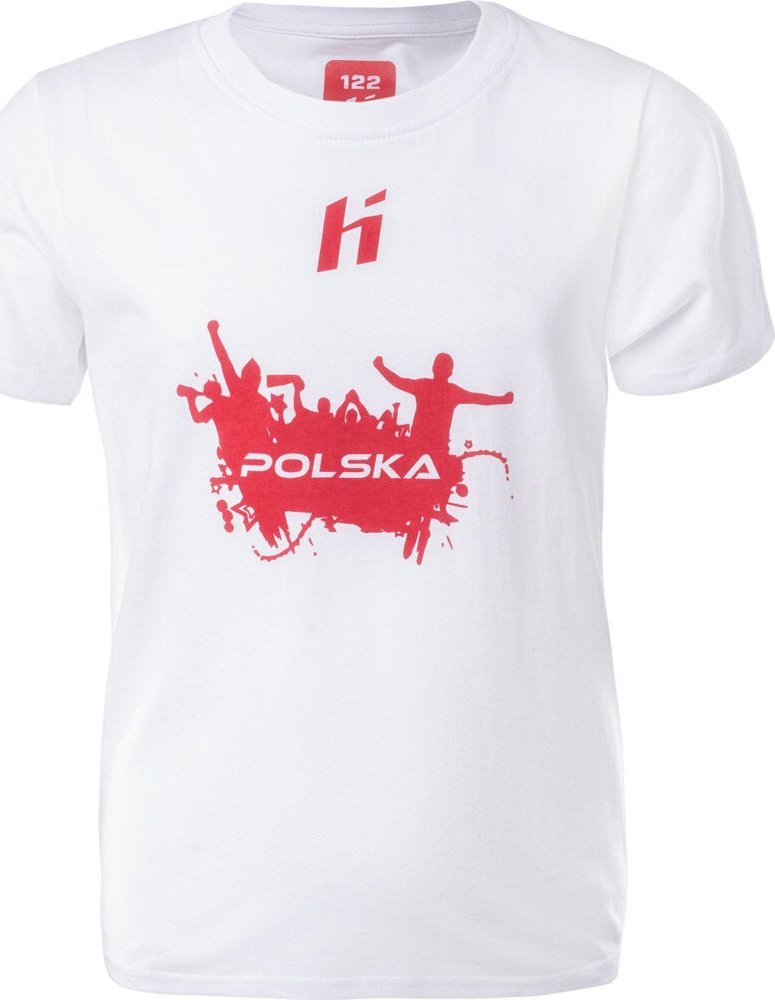 Huari Dziecięca koszulka z krótkim rękawem Huari Poland Fan Kids white/racing red rozmiar 122