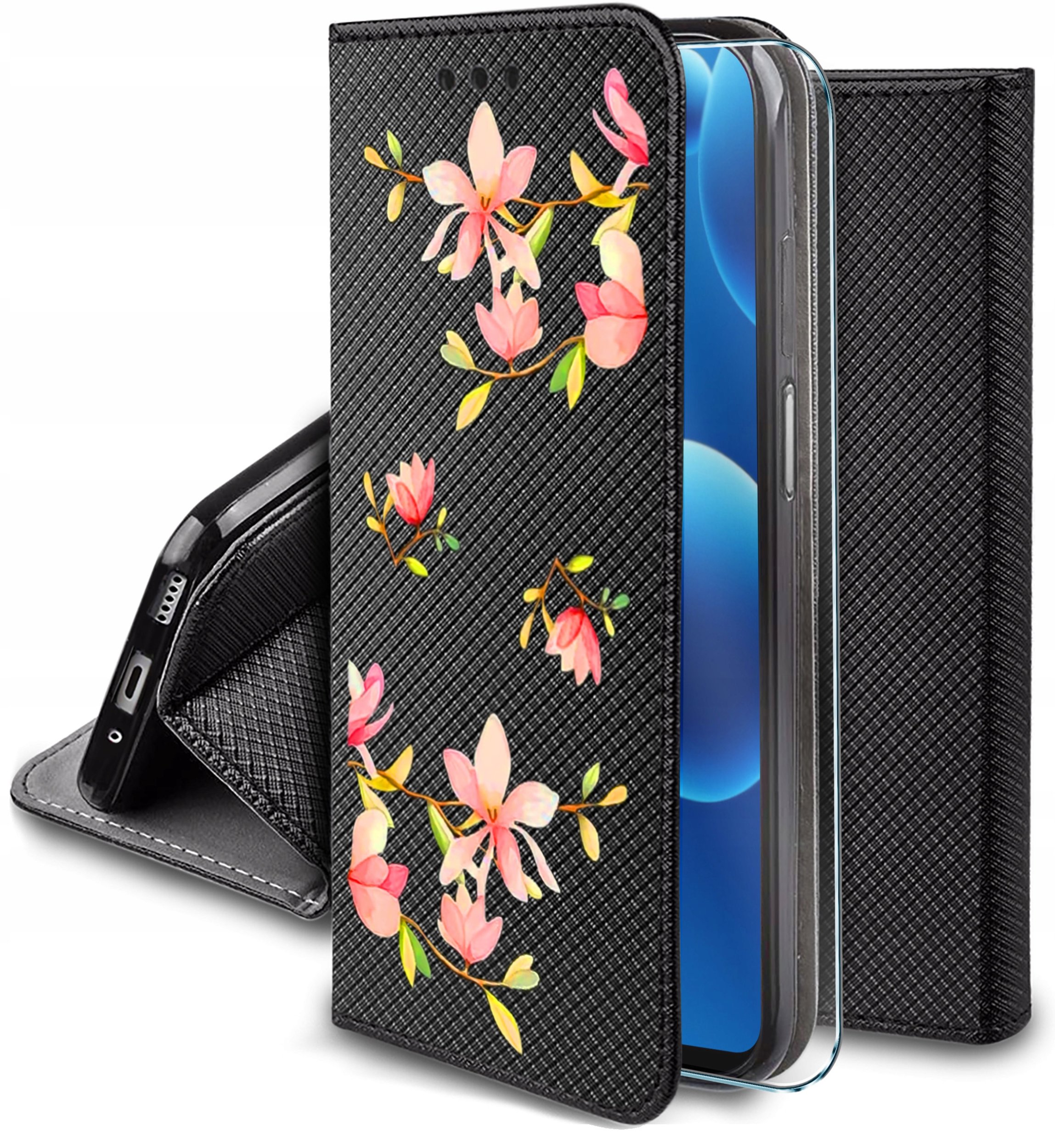 Etui do Samsung A26 5G MAGNET WZORY CASE PORTFEL + SZKŁO OCHRONNE 9H