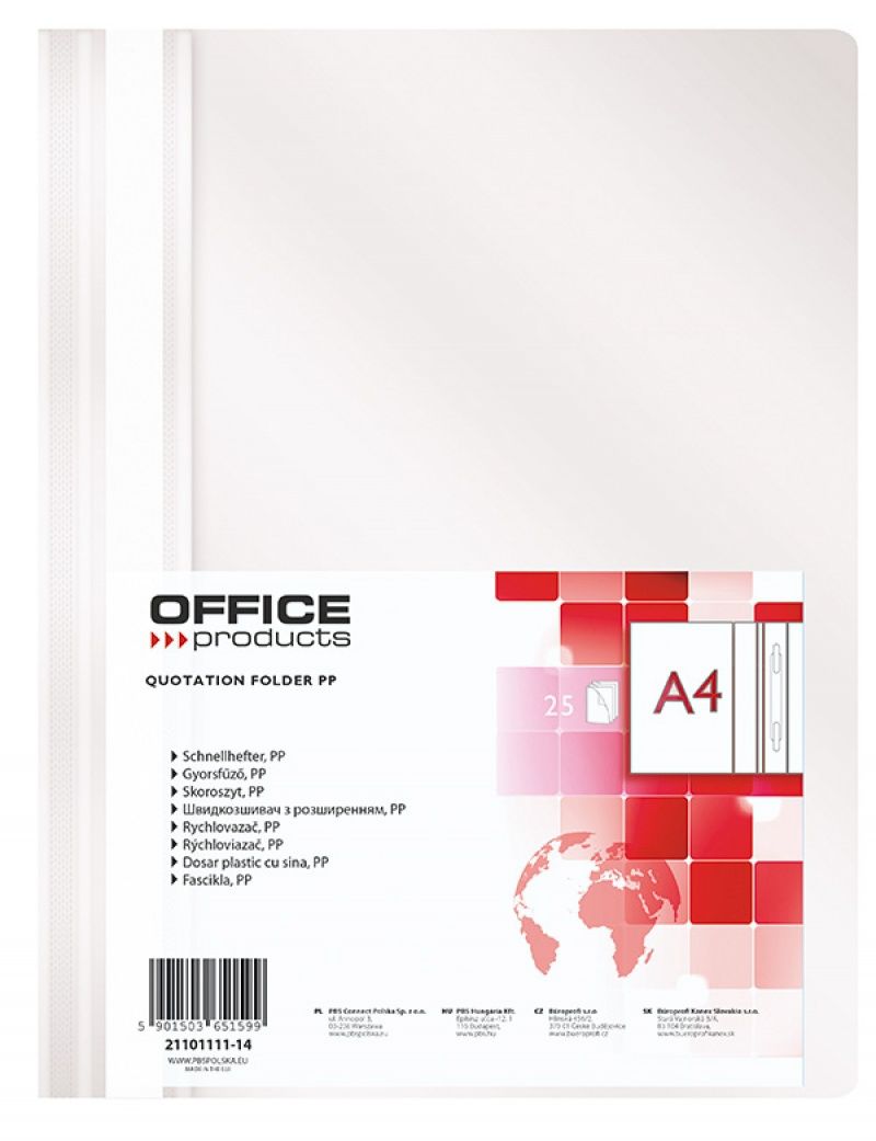 Office Products SKOR.OFFICE PRODUCTS A4 BIAŁY SKOROSZYT - 21101111-14