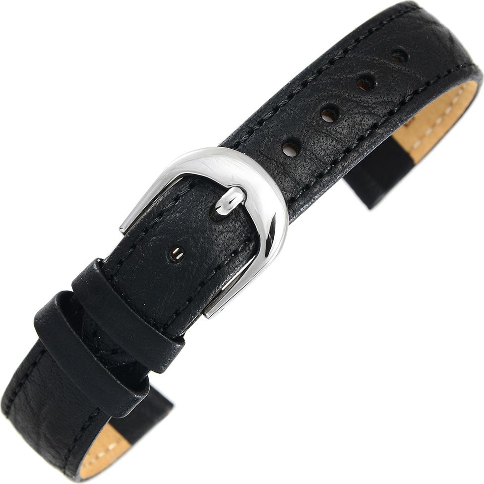 Bisset Pasek skórzany BISSET BS156 czarny - 14 mm